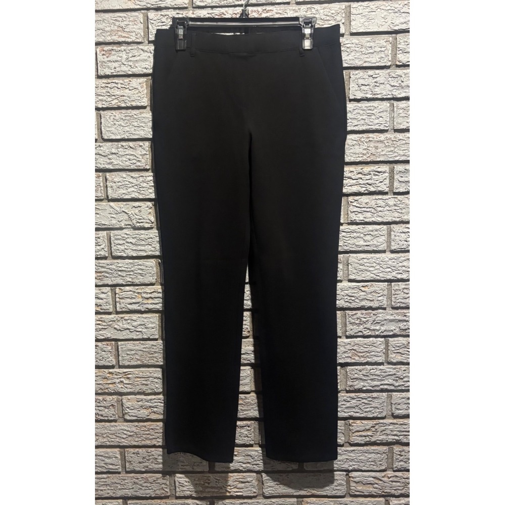 Quince Ultra-Stretch Ponte Straight Leg Pants Black Womens Size M W-PNT-22